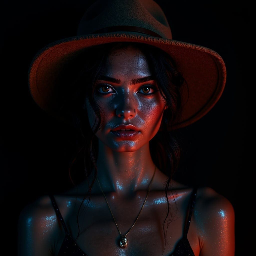 Flux Kontext Lora - Glittering Portrait - Output image