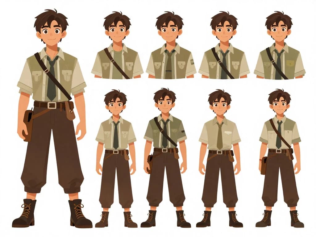 AI generated original character design concept art