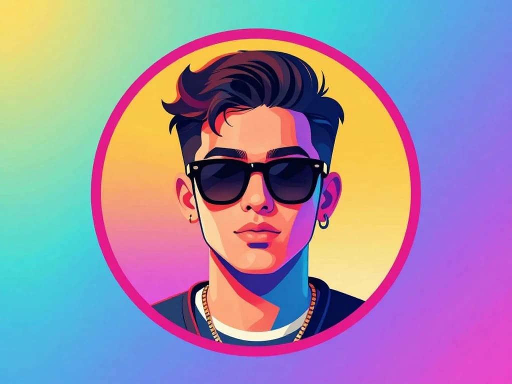 AI generated trendy social media profile avatar