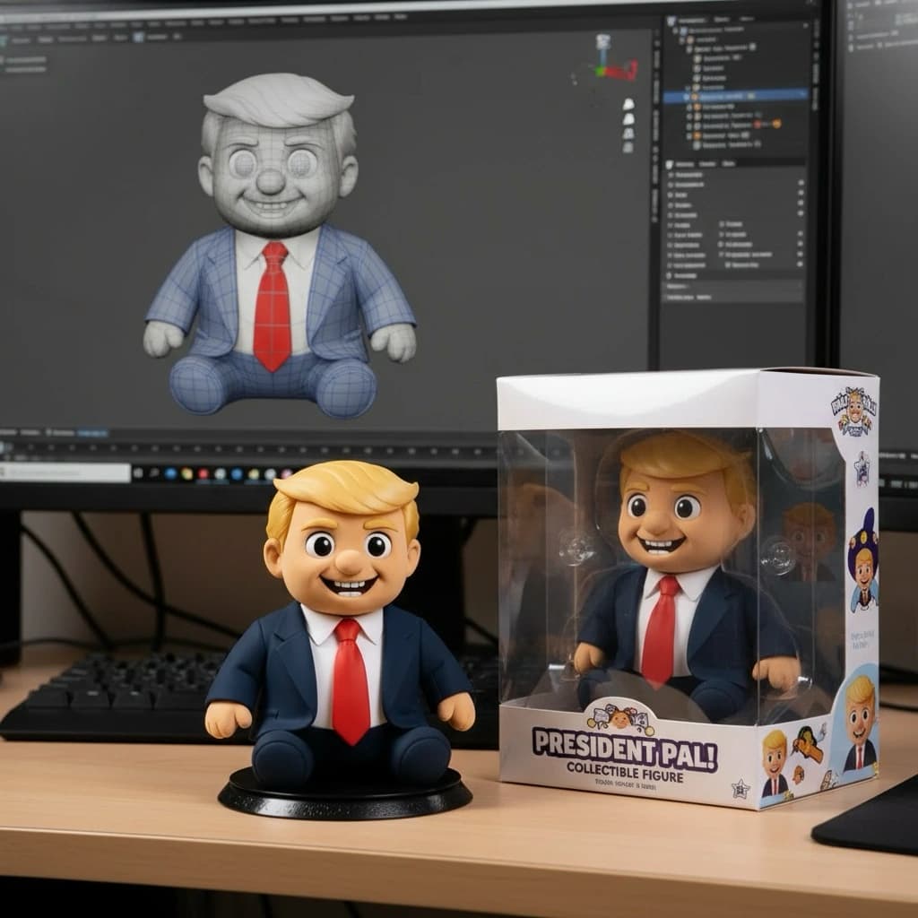 Professional figurine with packaging example